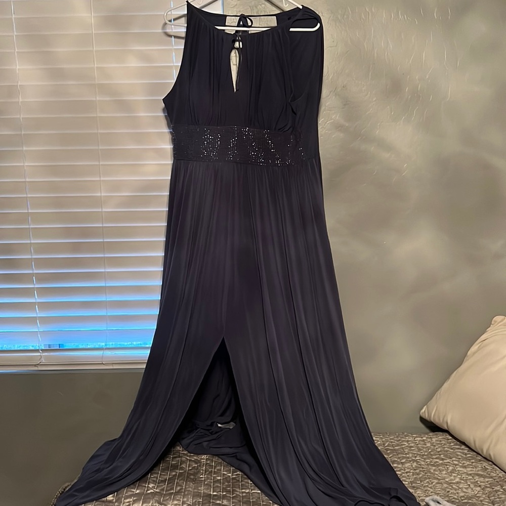 Blue/grey long elegant dress